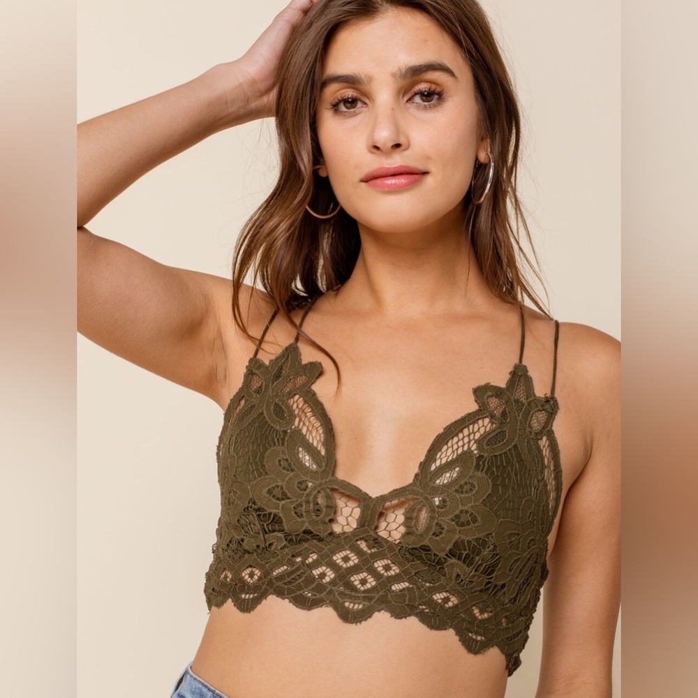 FREE PEOPLE Adella Olive Bralette